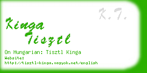 kinga tisztl business card